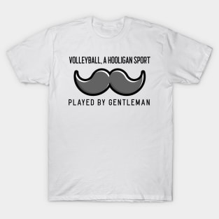 Funny Volleyball And Moustache Design T-Shirt